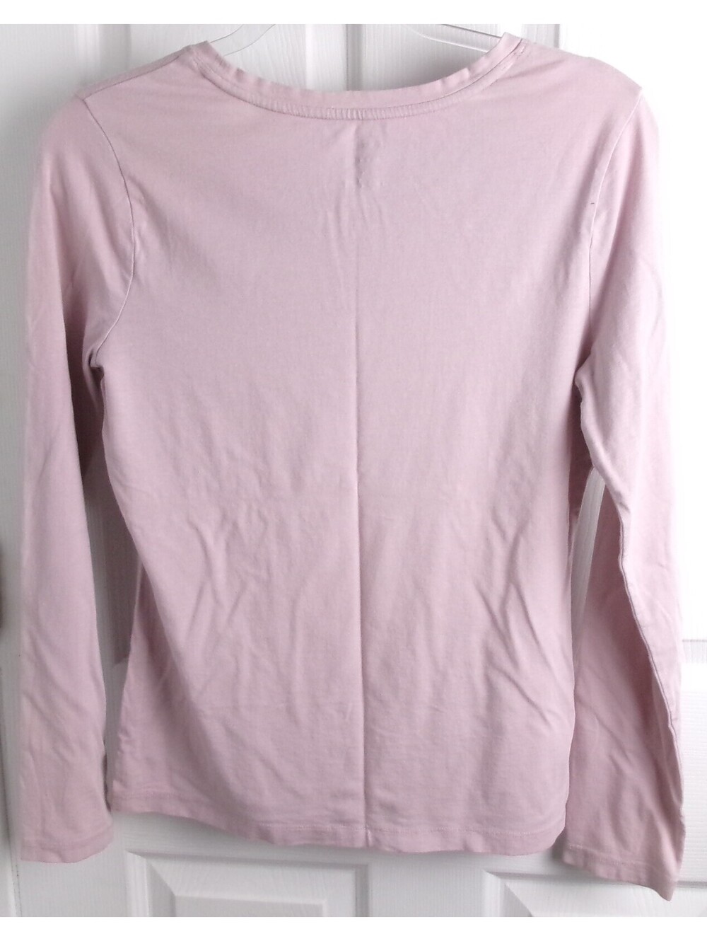 Banana Republic Timeless Tee Womens M Pink Long Sleeve Cotton Modal Stretch Top - Picture 2 of 7